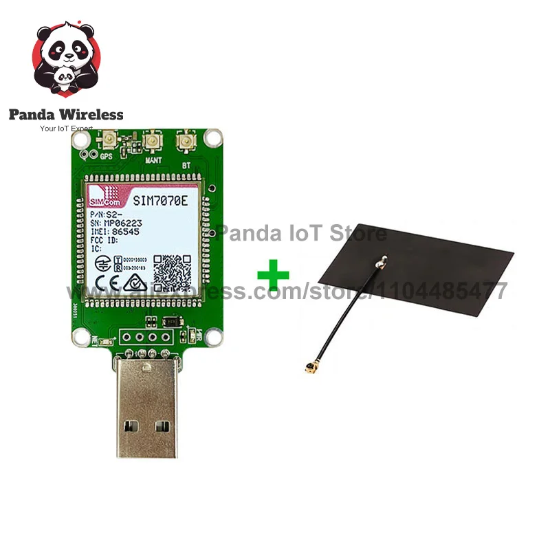 SIMcom SIM7070E USB Dongle 1pcs NBIOT CATM LPWA  Cat-NB B1/B2/B3/B4/B5/B8/B12/B13/B18/B19/B20/B25/B26 GSM 850/900/1800/1900 MHz