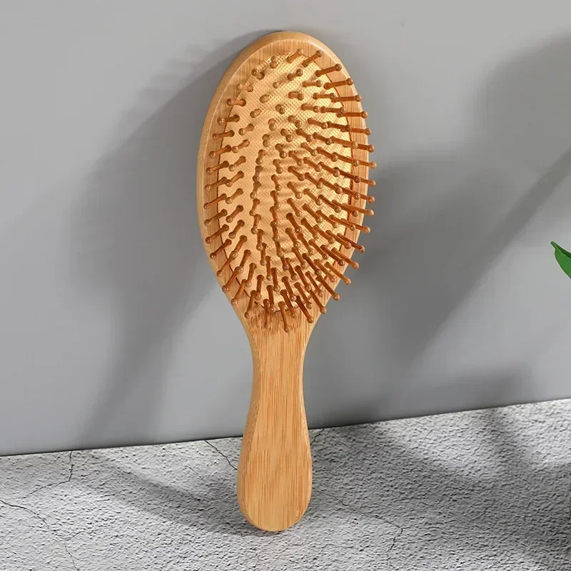 

1pc Wood Comb Hair Care Professional Healthy Paddle Cushion Hair Loss Massage Brush Healthy Bamboo Hairbrush Comb Styling Scalp