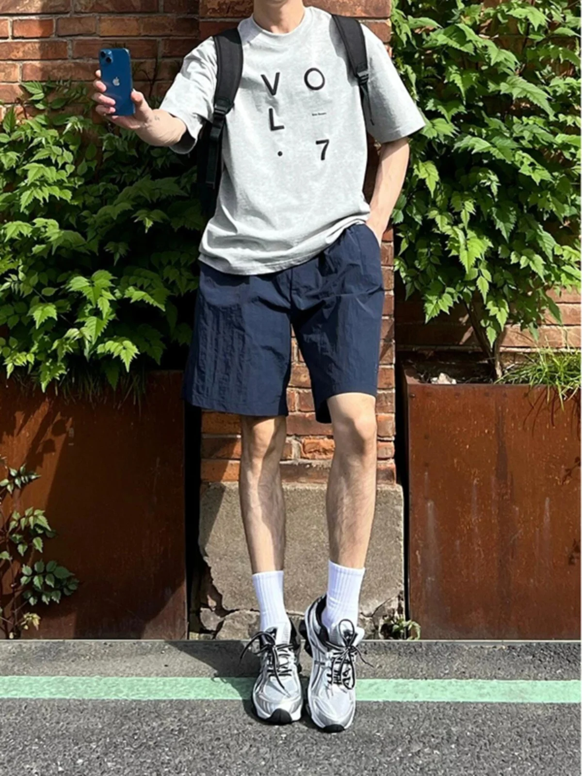 

Qui Dry Loose Men's Baskeall orts Summer Outdoor Casual Pants Teenage Faionable Five-Quarter Length Youth Energy