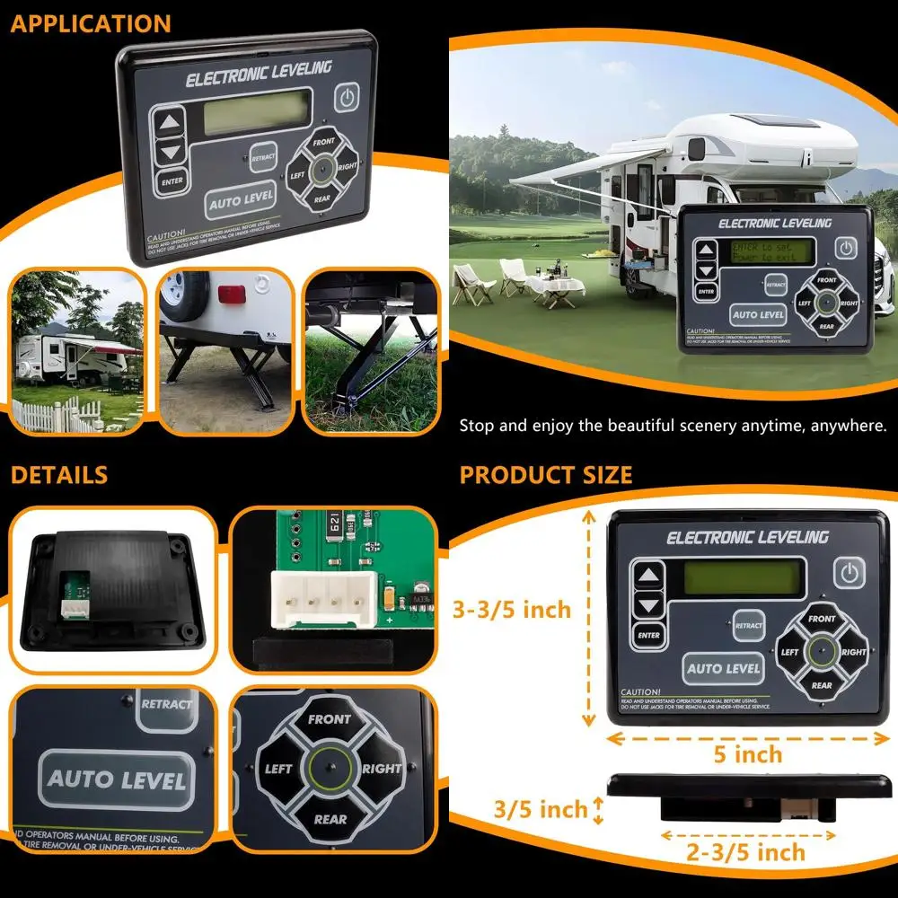 

421484 Замена системы выравнивания автофургона для Lippert RV 5-го колеса и сенсорной панели выравнивания прицепа для путешествий для управления землей TT с A