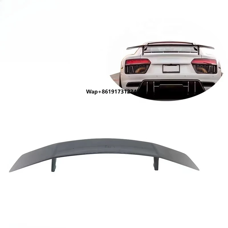 

Спойлер для автомобиля 2017+ R8, задний спойлер в стиле VRS, карбоновое волокно, заднее антикрыло GT для нового R8