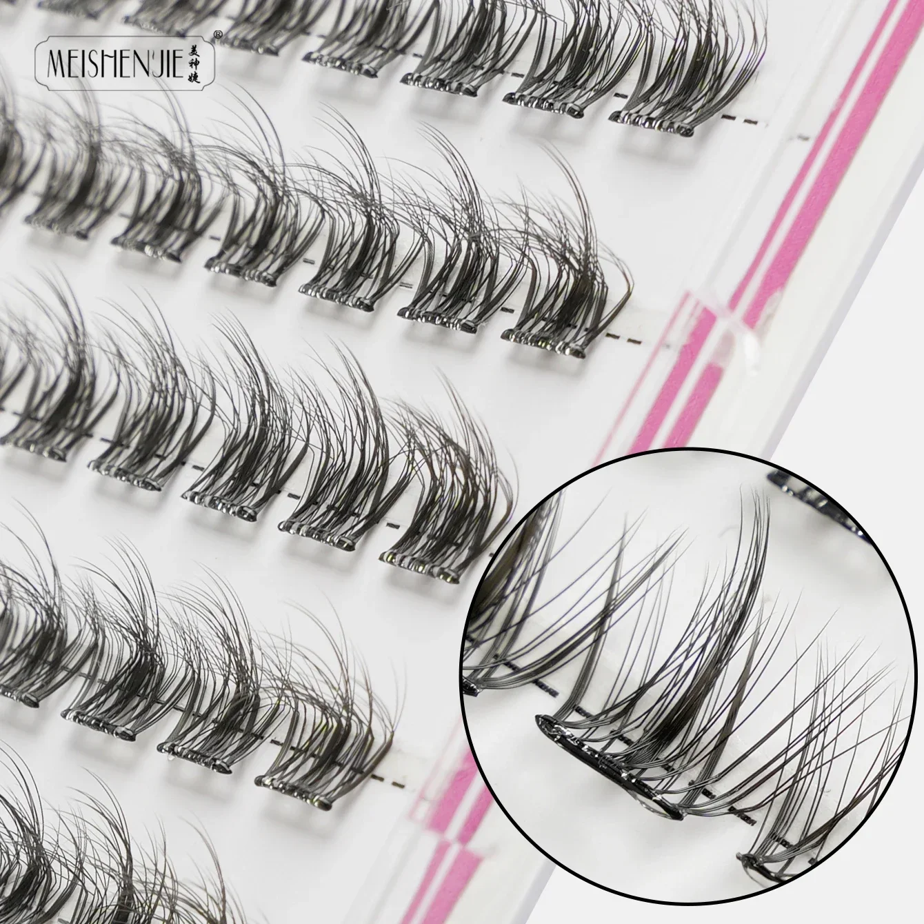 Selbstklebende Wimpern, 100 Stück, DIY-Cluster-Wimpern, kein Kleber erforderlich, einzelne Wimpernverlängerung, Make-up-Tools, künstliche Wimpern