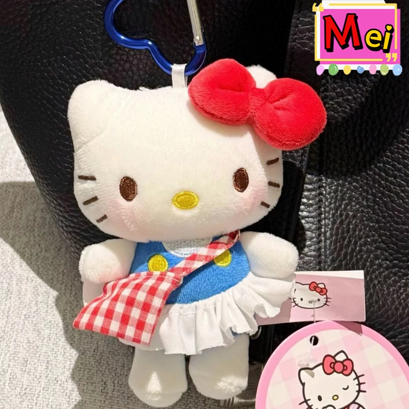 Nieuwe Cartoon Boog Kitty Pluche Sleutelhangers Leuk Katje Jurk Hoge Kwaliteit Knuffel Pop Meisje Rugzak Hanger Auto Decoratie Gift