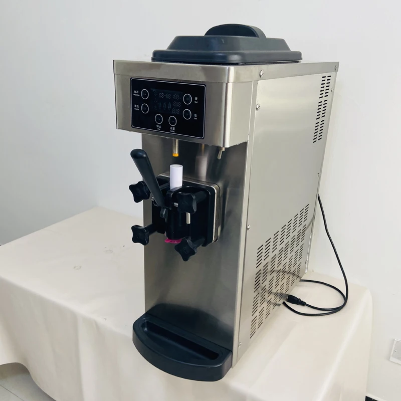 Commercial Ice Cream Machine 1400W Hard Serve Ice Cream Maker With LED Display Screen Auto Shut-Off Timer