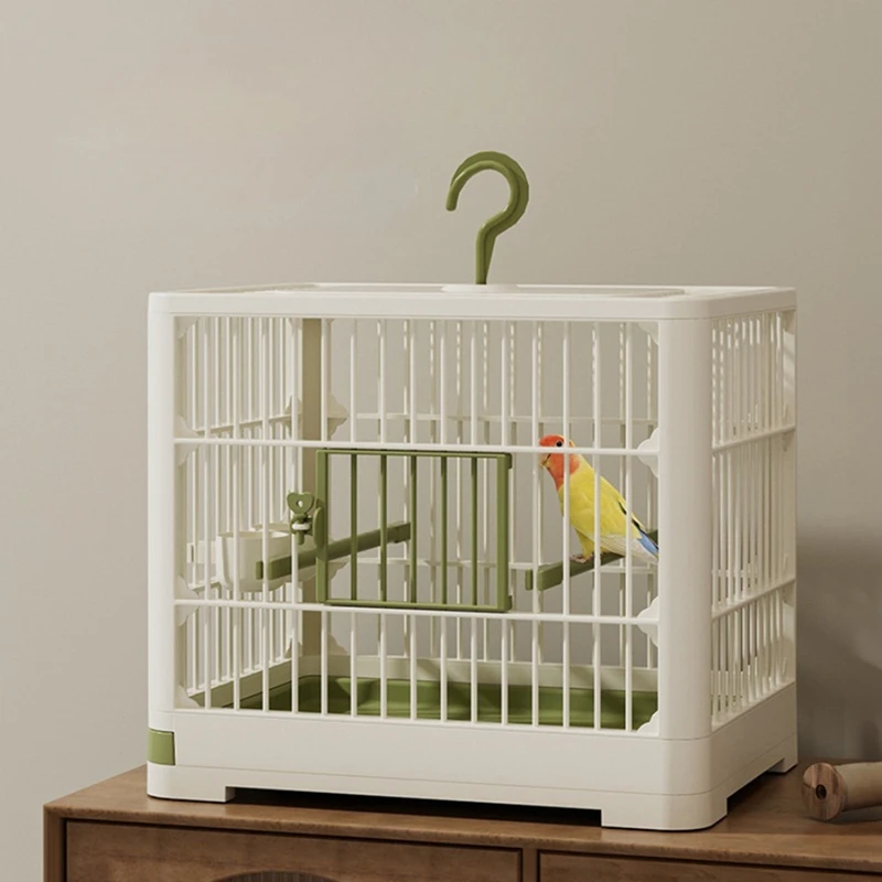 1pc Birdcage Parrot Villa Cage Large Space for Breathability Outdoor Portable Bird Walking Artifact with Feeder A-AD23