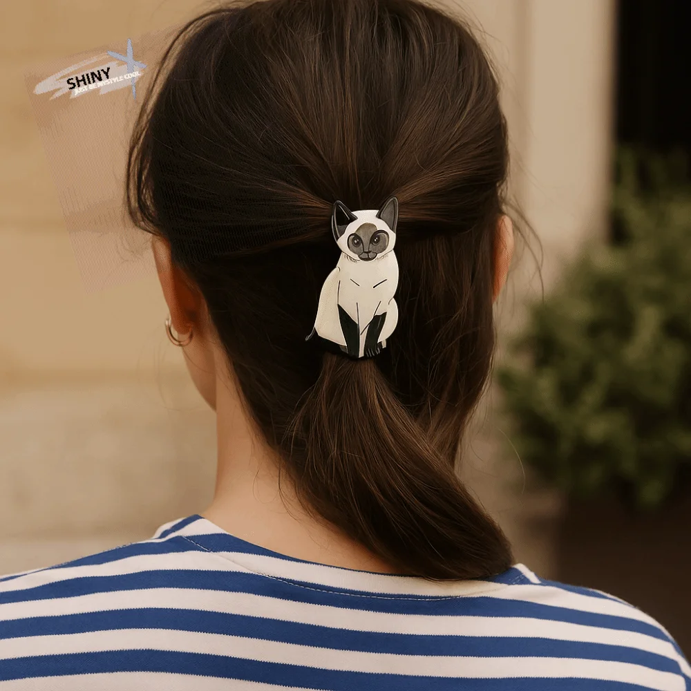 

Cute Acetic Acid Acetate Cat Hair Claw Cartoon Hairpin Animal Hair Clip Pet Hair Accessories Shark Clip Daily