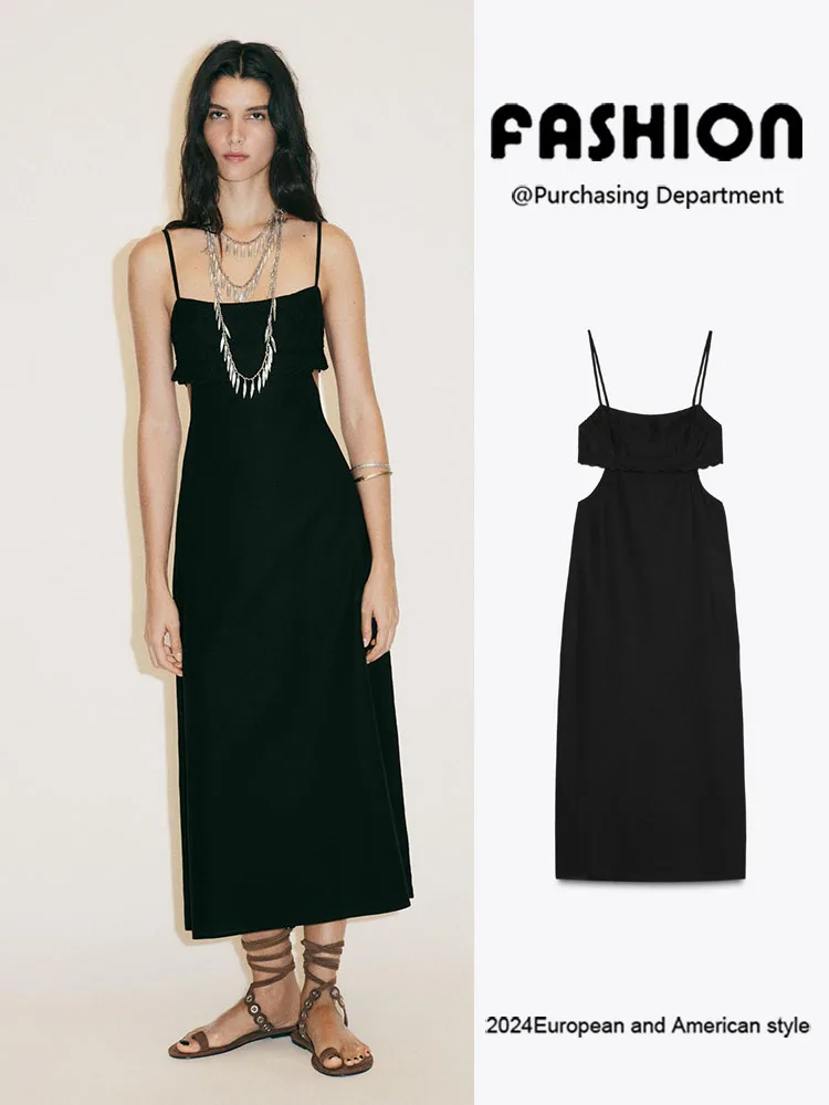 

Sexy Embroidered Open-Ba Svel Dr ZA2025 Summer New Arrival Women's Faionable Tang Suit Stage Costume