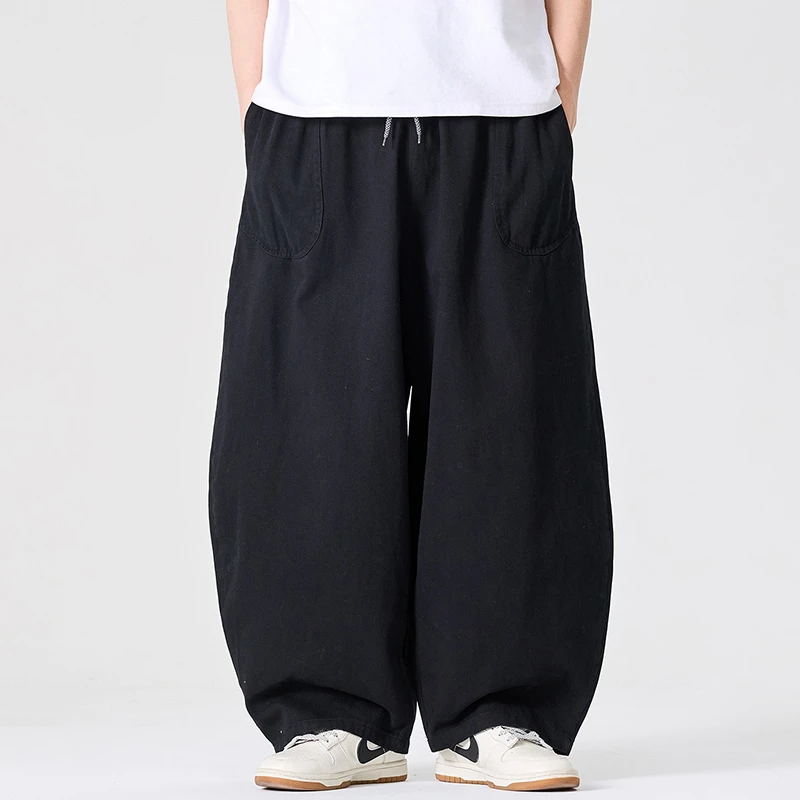 

Japan Style Men Harem Pants New Arrival 2026 Spring Streetwear Solid Color Harakuju Loose Comfortable Male Casual Trousers N087