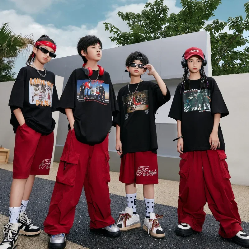 Children's performance costumes, hip-hop boys, street dance trendy costumes, cool and handsome drums, hip-hop girls, explosive s