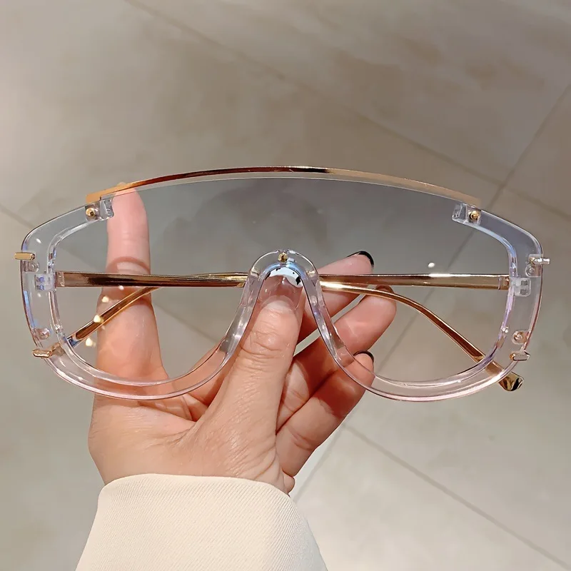 

Retro Stylish Women Sunglasses Fashion Large Frame Gradient Color Sunshades Men Luxury Design Oversized UV400 Sun Glasses