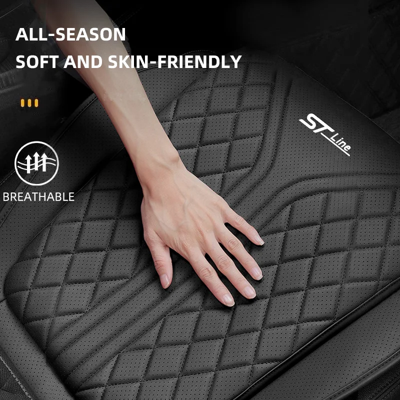 

Breathable Car Front/Rear Seat Cover For Ford ST Line MK3 MK4 Kuga Fiesta Interior Car Seat Cushion Non-slip Chair Protector Pad