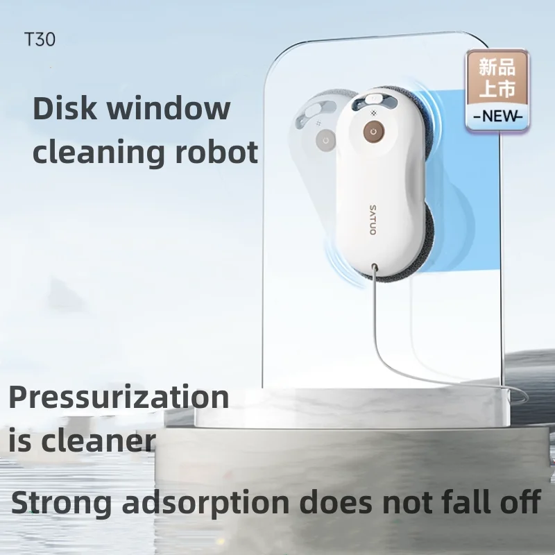 

SATUO T30 полностью автоматический интеллектуальный робот для мытья окон с распылением воды, очищает окна