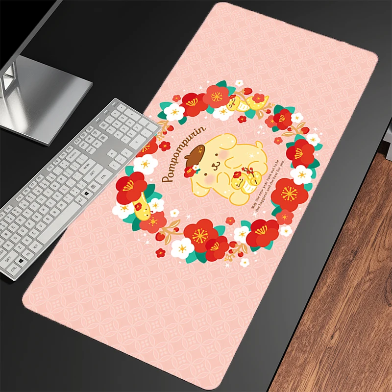 마우스 패드 폼폼푸린 프로페셔널 e스포츠 XXL 게임 플레이어 스피드 락 엣지 고무 게임 확장형 데스크 매트 마우스패드 키보드 매트