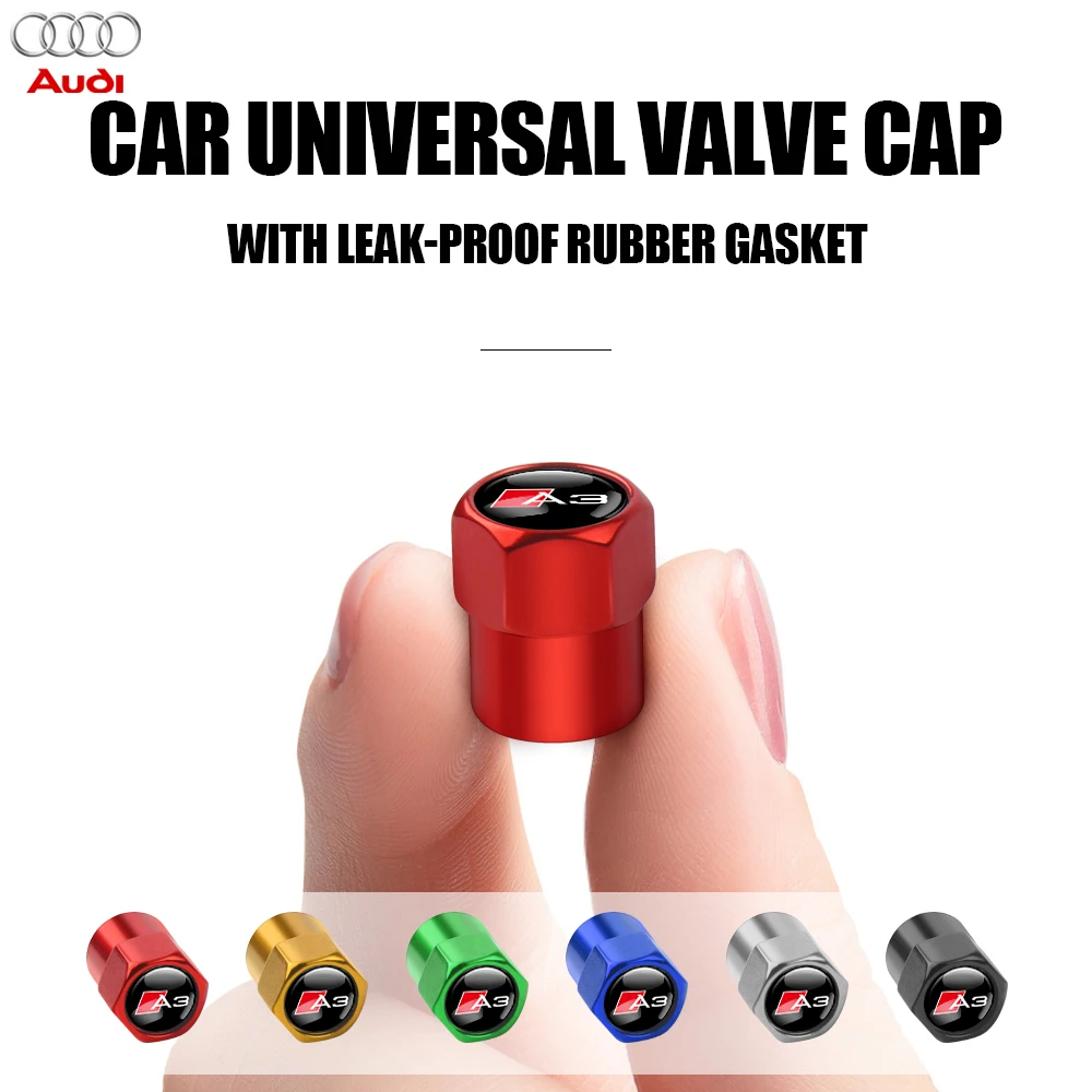 4Pcs Car Tire Wheel Stem Air Valve Cap For Audi Sline A1 A2 A3 A4 A4L A5 A6 A7 A8 A8L TT Q1 Q2 Q3 Q4 Q5 Q6 Q7 Auto Accessories view 6