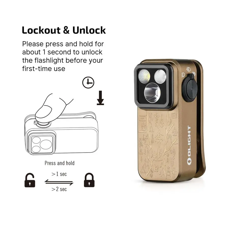 Oclip Pro EDC Flashlight Clipon Light, Rechargeable 500 Lumens with Three Lighting Solutions TypeC Charging, Magnetic Flash Ligh