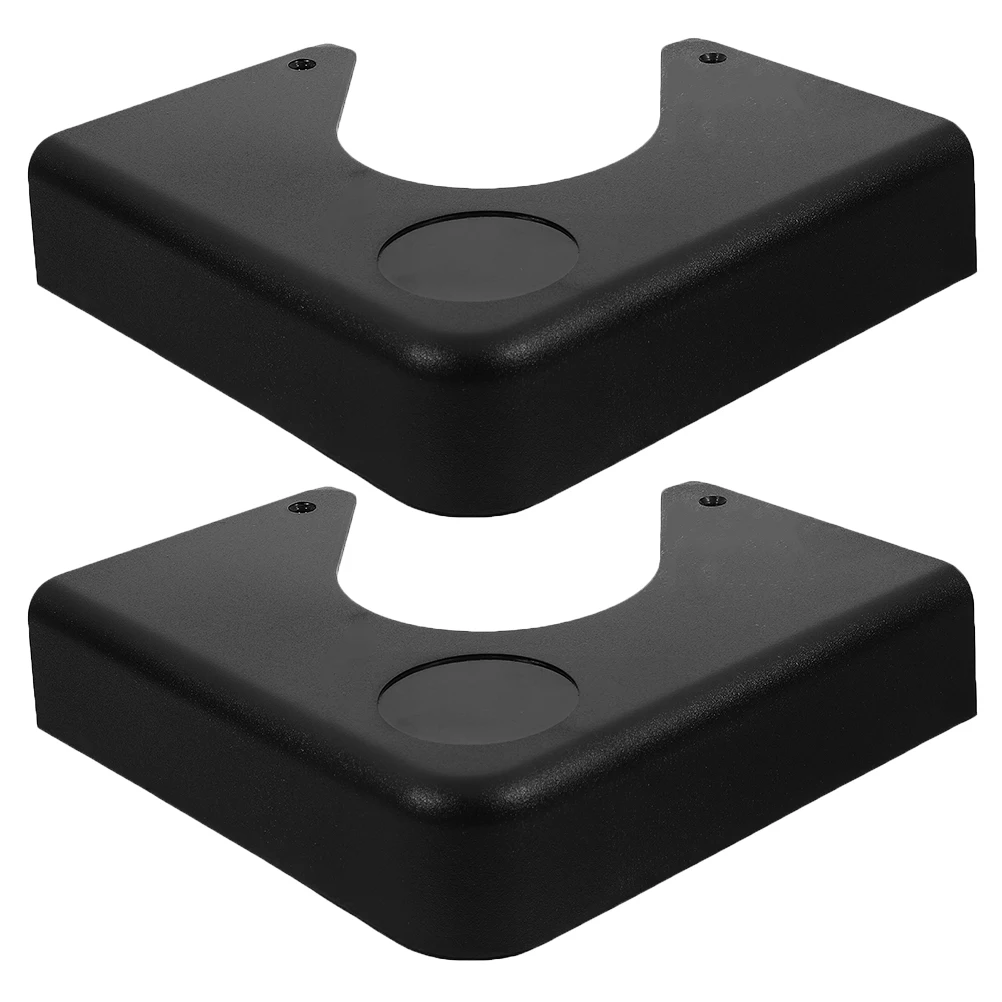 

2 PCS Pool Table Chrome Corners Plate Accessory Billiard Protector Supplies Liners Billidard Cover Black