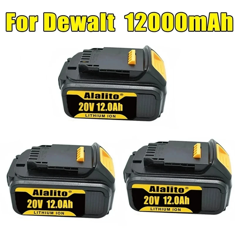 Imagem -04 - Ferramenta de Substituição Máxima da Bateria 20 v 12000mah 20 v 3a Charge Dewalt Dcb184 Dcb181 Dcb182 Dcb200 Novo 2024