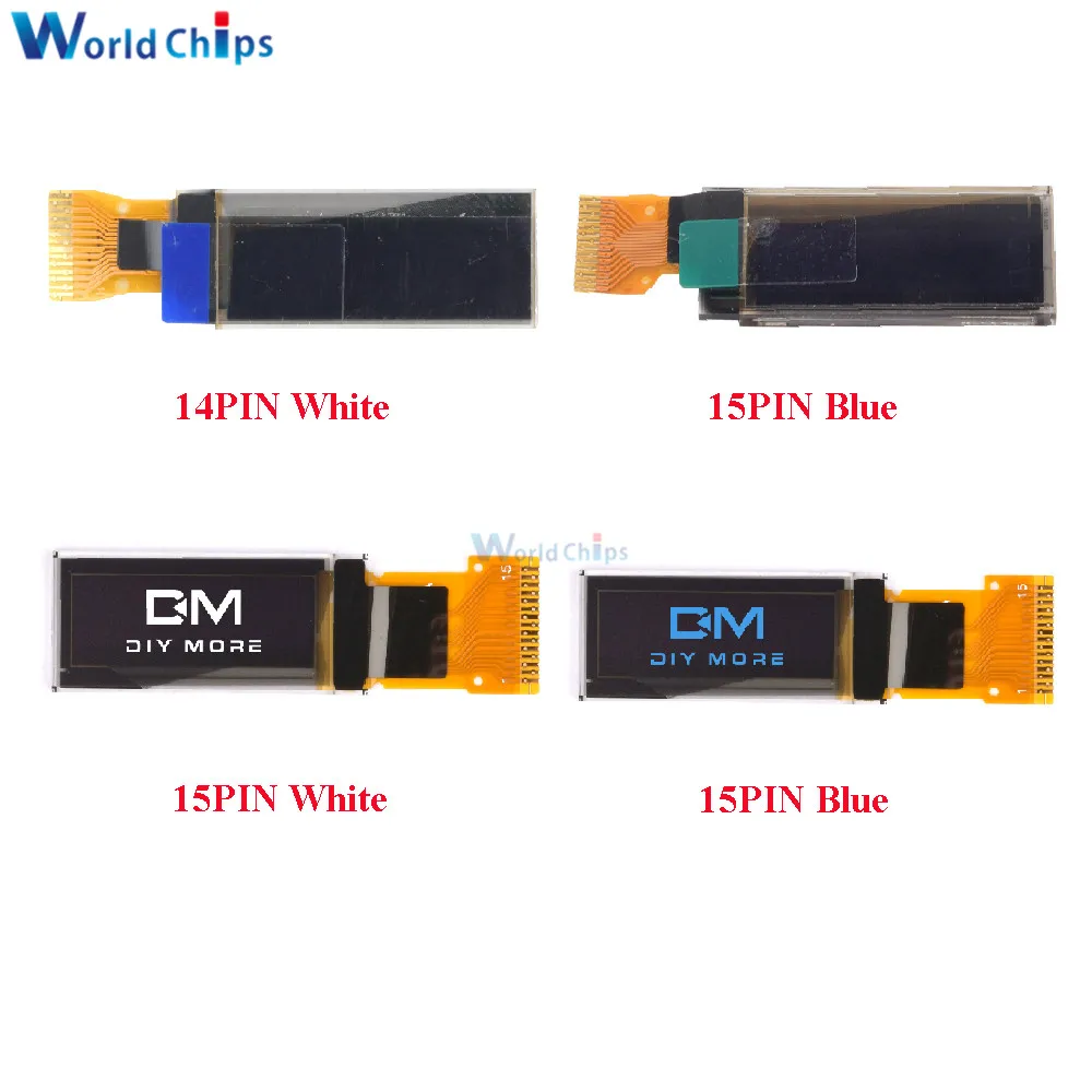 

3.3V 0.91 inch OLED Display Module 128*32 Resolution White Blue Display LCD Screen Serial Port SPI Interface 14Pin 15Pin