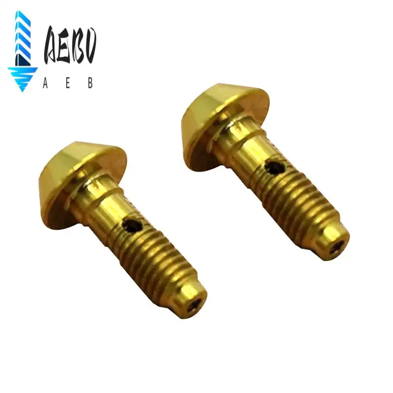 

AEB0-2 шт. титановый сплав велосипедный пятипроводной корпус винт масляный тормоз аксессуары для Magura