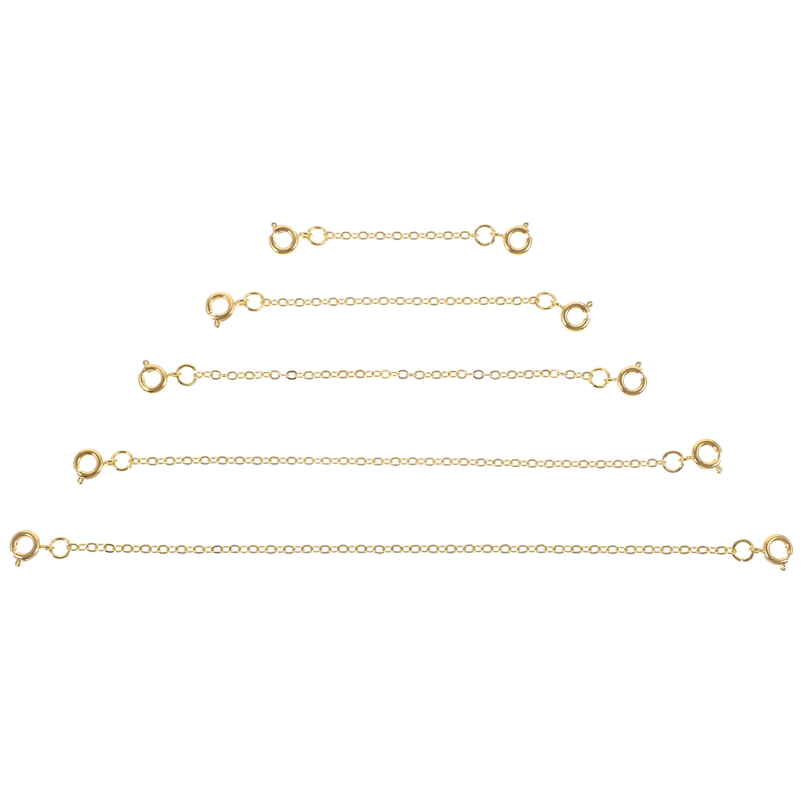 

5 Pcs Copper Necklace Bracelet Chain Extensions for Necklaces Jewellery Jewelry DIY Supply Chains Double Head Extender