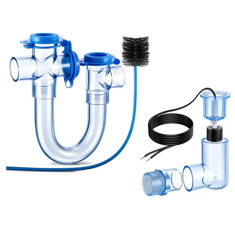 NEW!A61I 3/4 Inch Condensate Trap SS2 Float Switch U-Type Drain Line Trap With Cleaning Brush