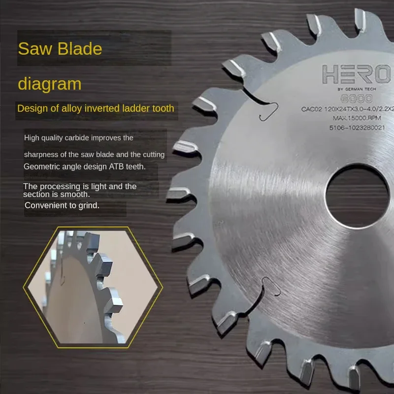 Carbide Saw Blades for Woodworking Push Table Saw and Precision Cutting Board Saw, 120mm Circular Saw Blades for Cutting Board