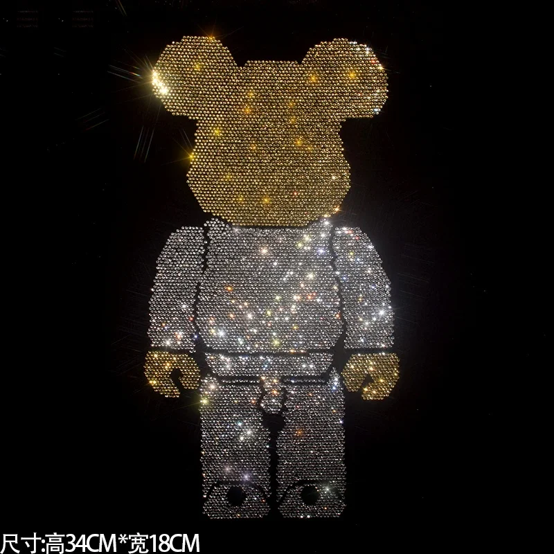 

Модный популярный бриллиантовый патч с рисунком медведя Тедди, украшение для одежды «сделай сам», требует глажки