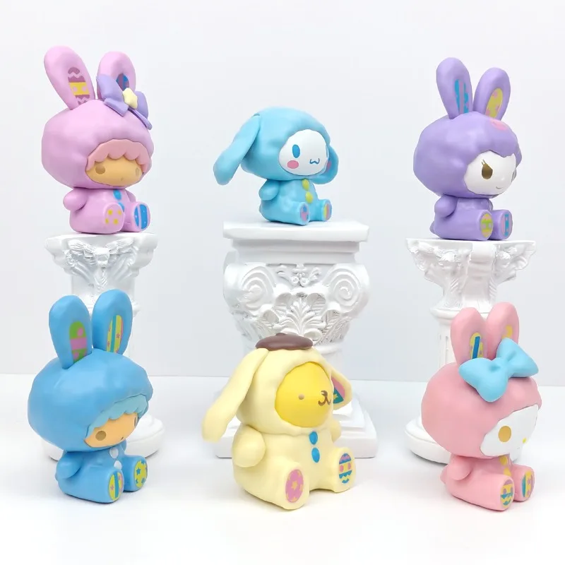 Figurka Sanrio z serii Kulomie Melody Tutu, figurka niespodzianka, lalka z kreskówki, ozdoba, lalka do automatów, jajko niespodzianka.