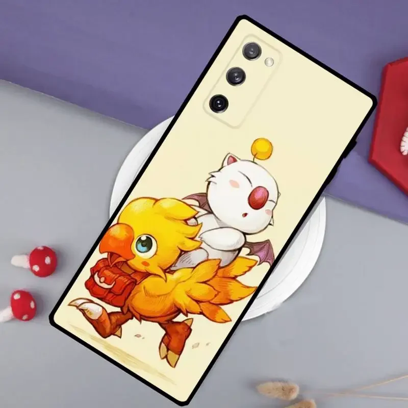 F-Final F-Fantasy Moogle Phone Case for SamsungS23 S22 S21 S20 Ultra Pro S10 S30Plus 20 Ultra Black Cover