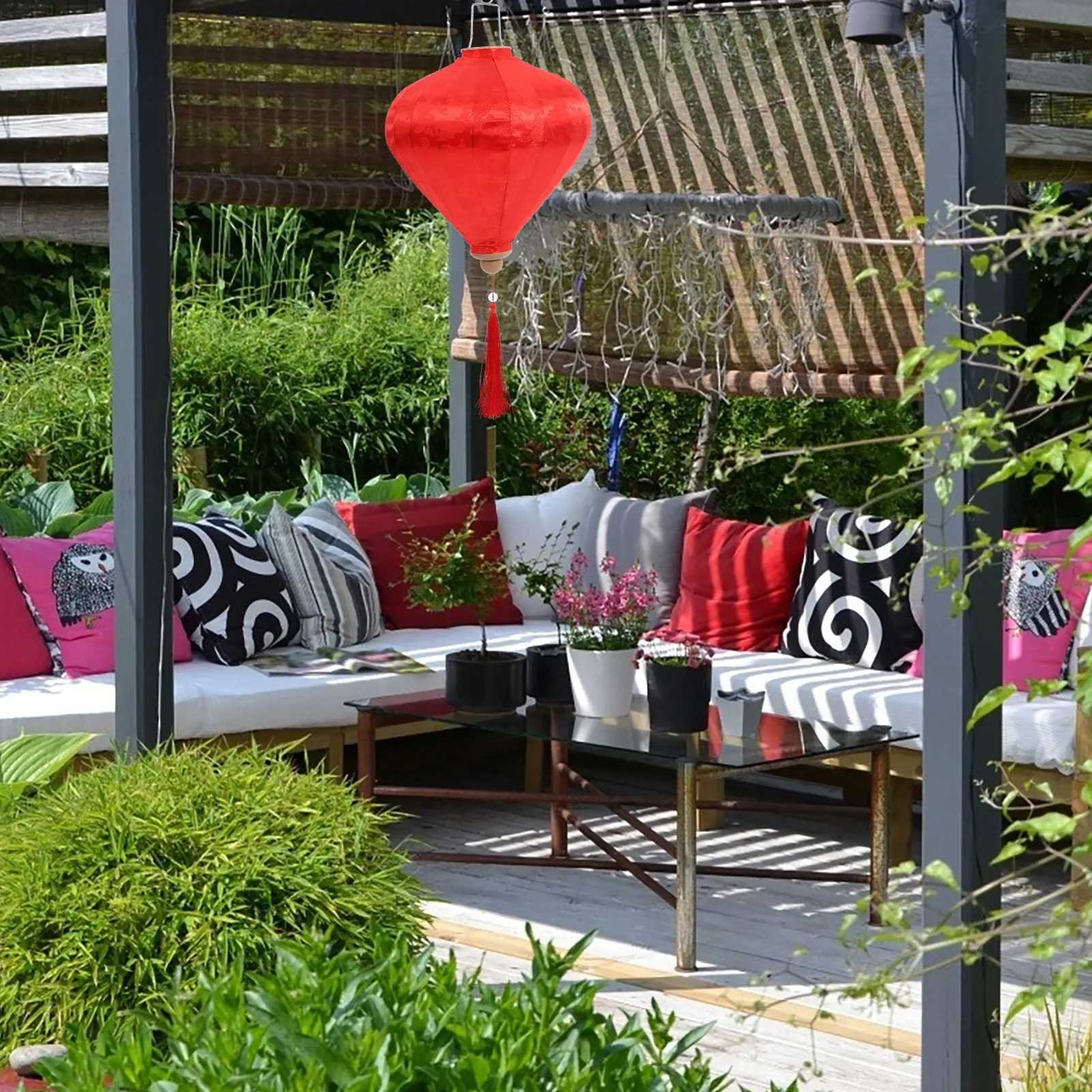 

Water Drop Hanging Cloth Vietnamese Decorations Wedding Chinese Lanterns Hanging Lanterns Festival Outdoor Indoor