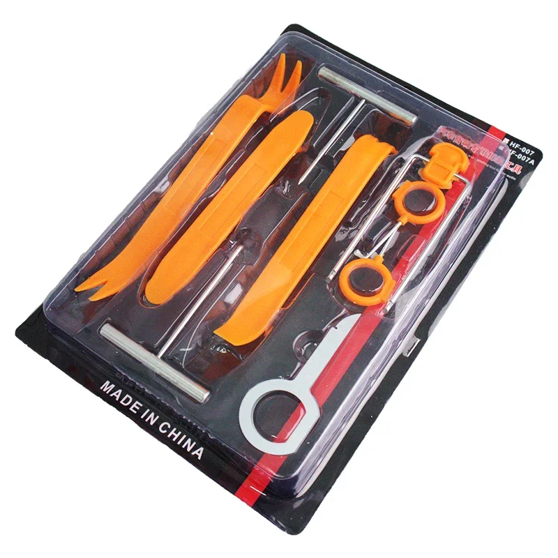 Car Interior Modification Tool Kit Plastic Pry Sticks Metal Radio Release Keys For Vehicle Audio Dashboard Panel Dismantling