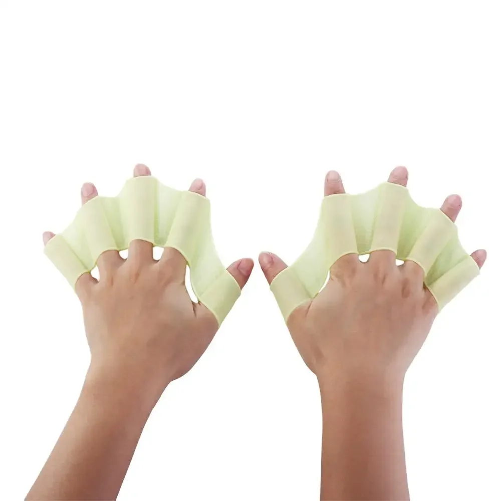 Silikon Schwimmen Training Finger Tragen Frosch Typ Schwimmen Pool Paddel Finger Schwimmhäute Hand Finger Fin Hand Web Schwimmen Flossen – Detail 6