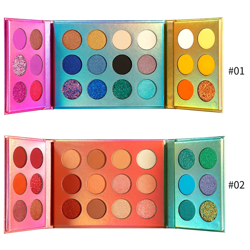 Private Label Cosmetics Eye Shadow Palette Wholesale With Logo Makeup Glitter Shimmer Matte Eyeshadow Powder Pigment 24 Colors