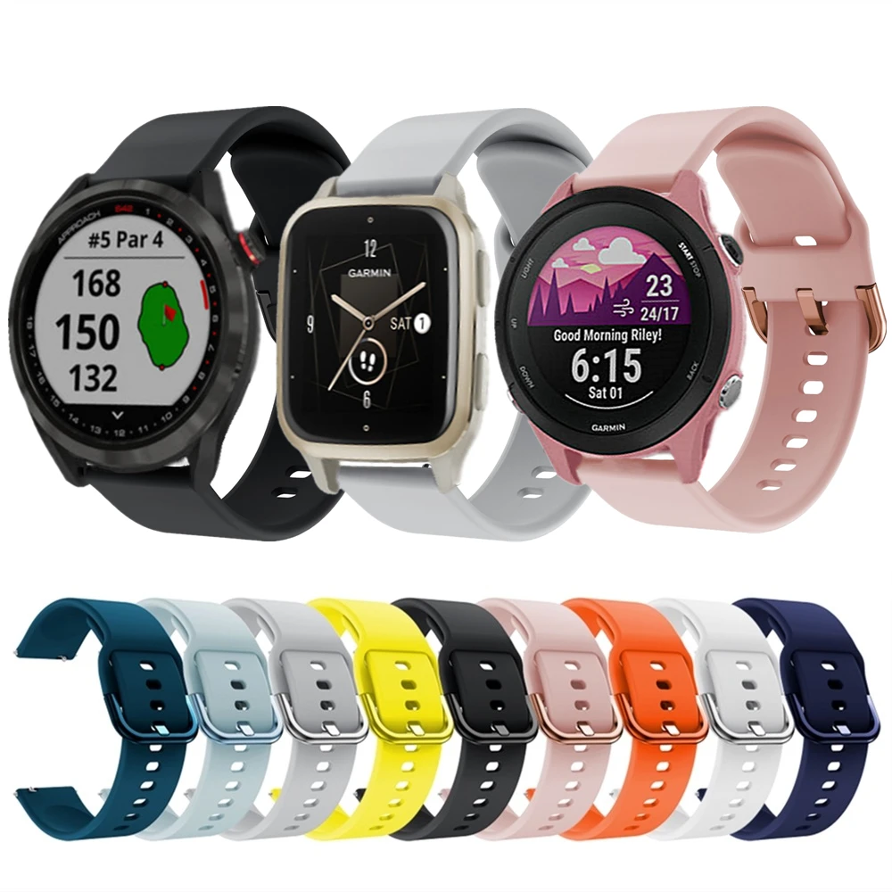 

Силиконовый ремешок для Garmin Venu Sq 2 Approach S12 S40 S42, ремешки для умных часов Garmin Forerunner 255, музыкальный спортивный браслет