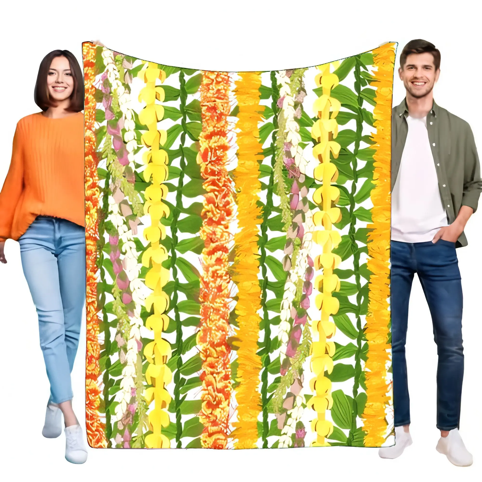 Tropical Floral Blanket Soft Cozy Throw Perfect for Bed Sofa Decor Lightweight Gift Choice