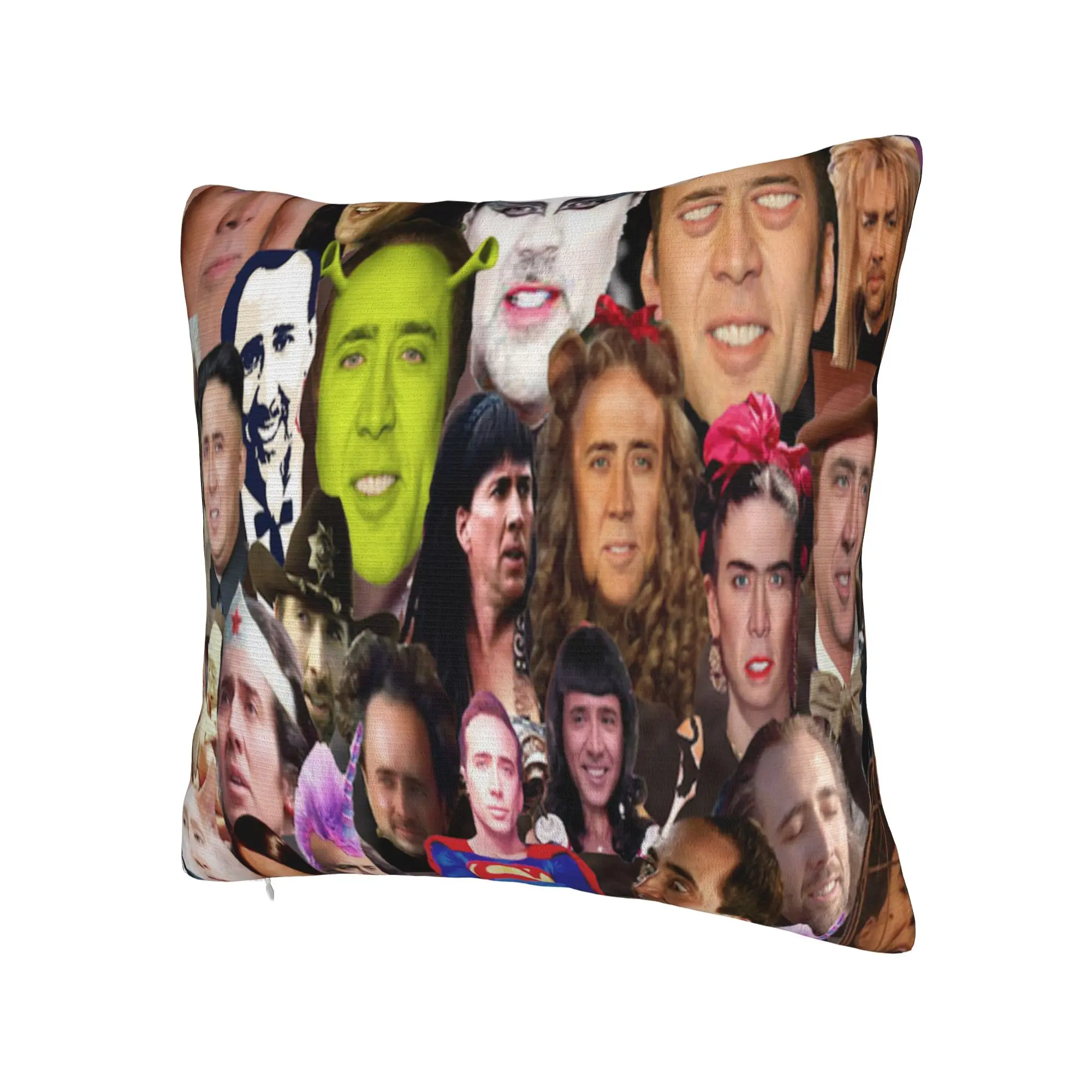 Nicolas Cage Funny Collage Printed Pillowcase Cushion Cover  Throw Pillow Cover New Style Sofa Decoration Square Multi-Size