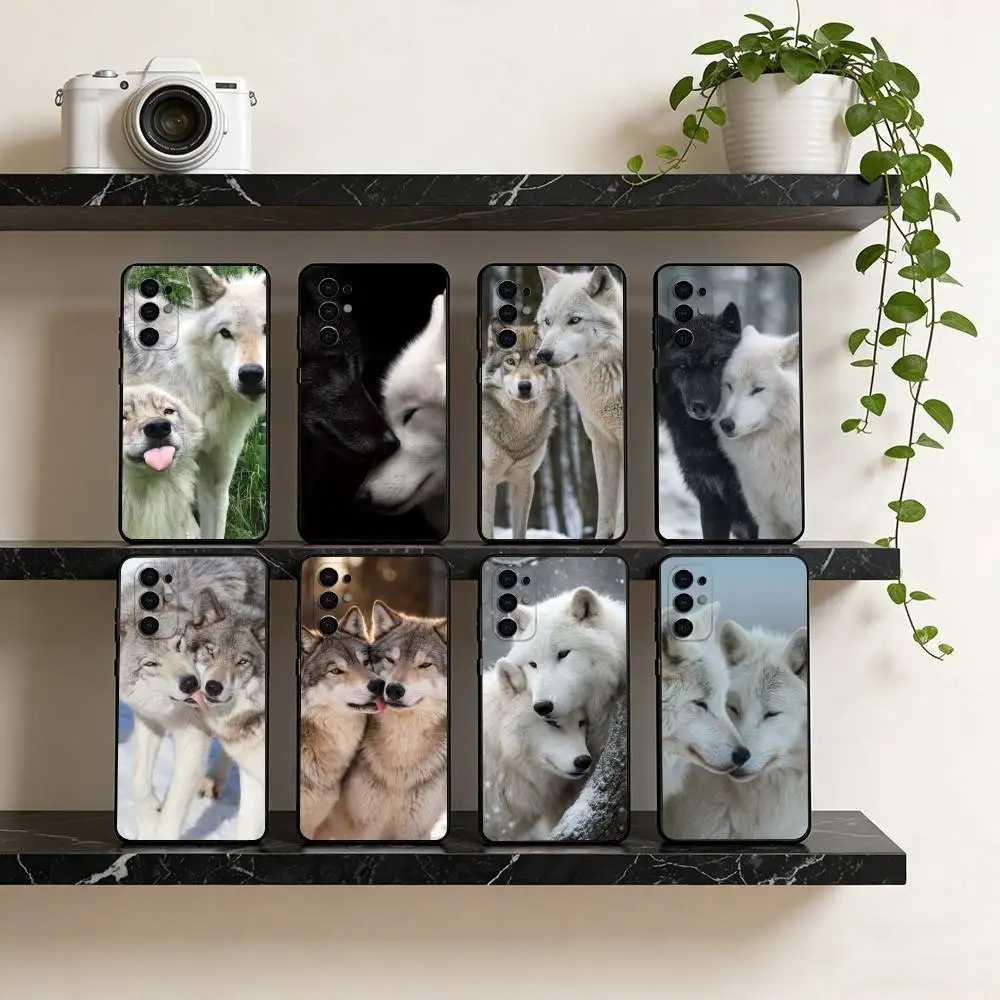 wolf Phone Case Black Silicone Soft For Samsung S25,S24,S21,S22,S23,S30,Ultra,S20,Plus,Fe,Lite