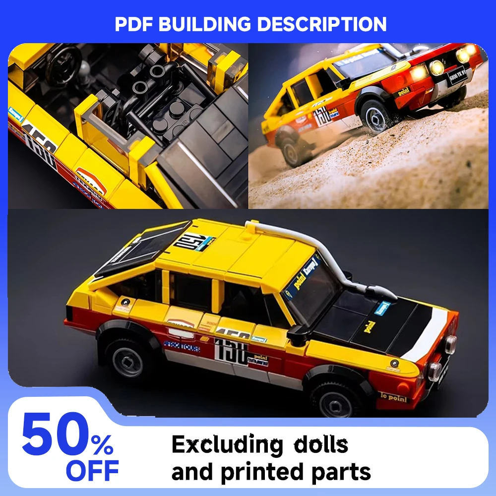 

MOC Speed ​​Racing Series Rally Turbo Model Car Building Blocks DIY City Modular Assembly Toy Children's Boys Collectible Set