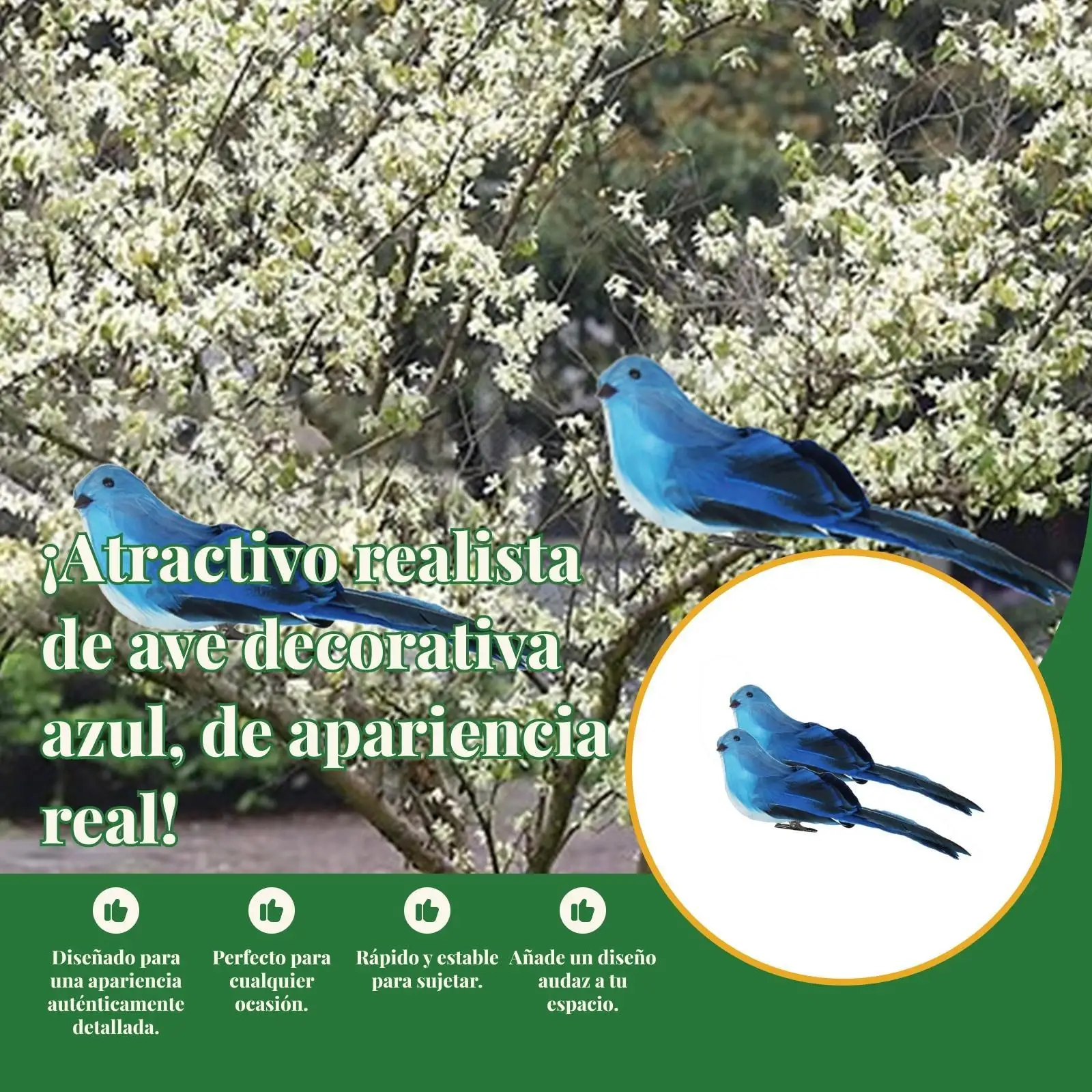 Lifelike Artificial Foam Birds Simulation Animal Figurines Decorative Birds for Outdoor Garden Decor