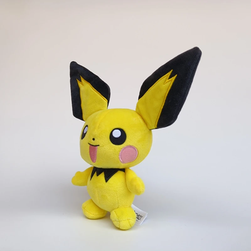 Neue pokemon pichu super weiche plüsch süße puppen anime figur ausgestopft modell anhänger spielzeug kind weihnachts geschenke