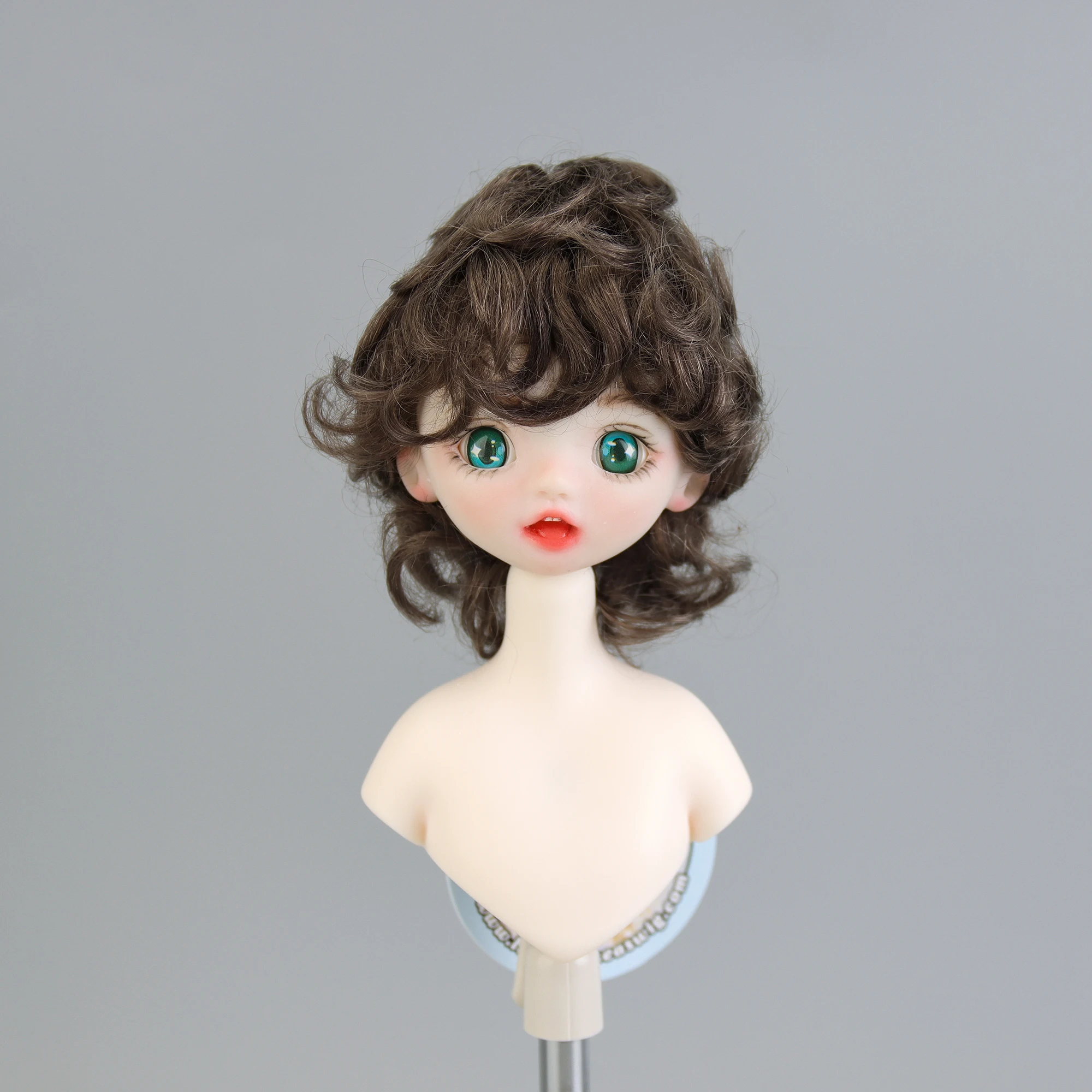 

Mohair 1/8 BJD Doll Wigs OB11 Hair Cute Curly mohair For 14-15CM 6 Inch Head Dolls DIY Wig Accessories Tress