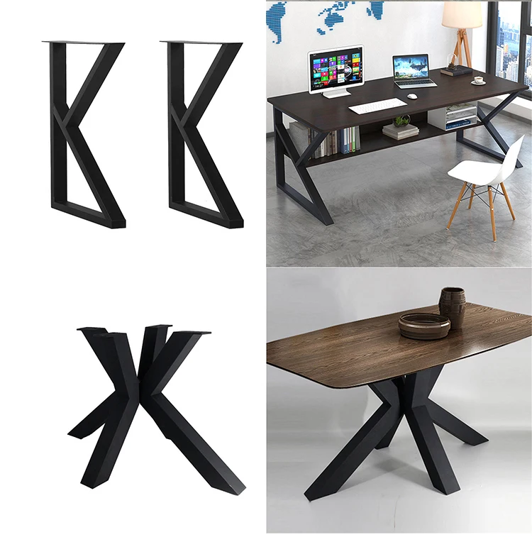 Modern Industrial Furniture Bench Steel Frame Restaurant Coffee Dining Table Base Feet Foot Metal Iron Office Desk Table Legs