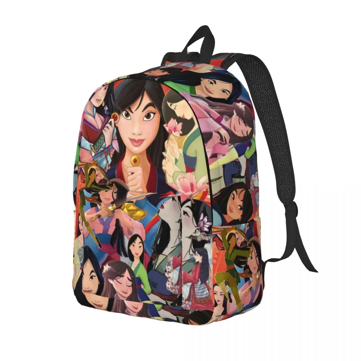 Custom Mulan Wallpaper Canvas Backpacks for Women Men Waterproof College School Bag Printing Bookbag