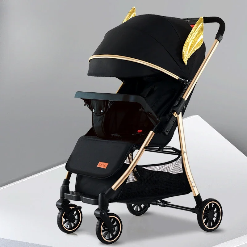 

Baby Stroller Two-way light Stroller One-button Travel Portable Pram Infant Trolley Folding High-view Stroller baby carriage