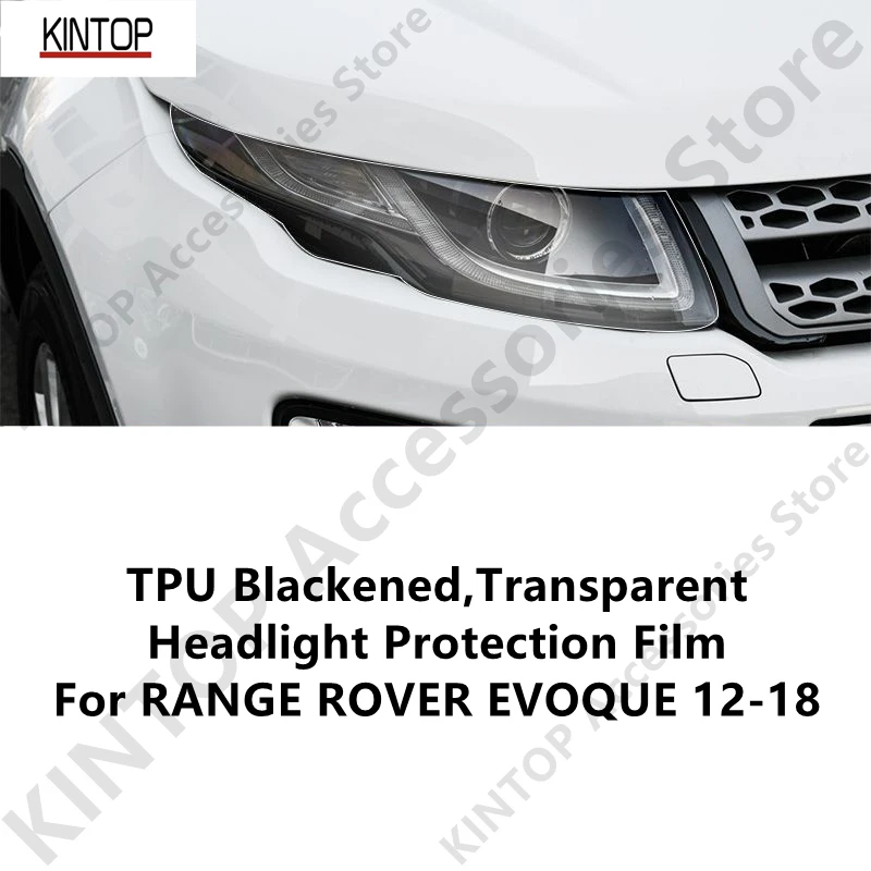 For LAND ROVER RANGE ROVER EVOQUE 12-18 TPU Blackened,Transparent Headlight Protective Film, Headlight Protection,Modification