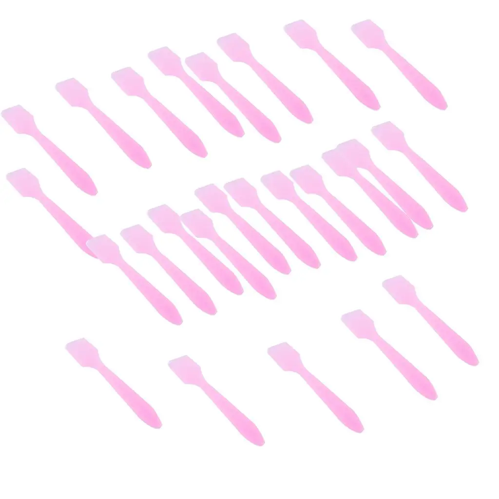 100Pcs Plastic Spatula Disposabled Cosmetic Spoon Skin Care Cream Face Mask Mixing Spoon Beauty Tool for Women Beauty Tool