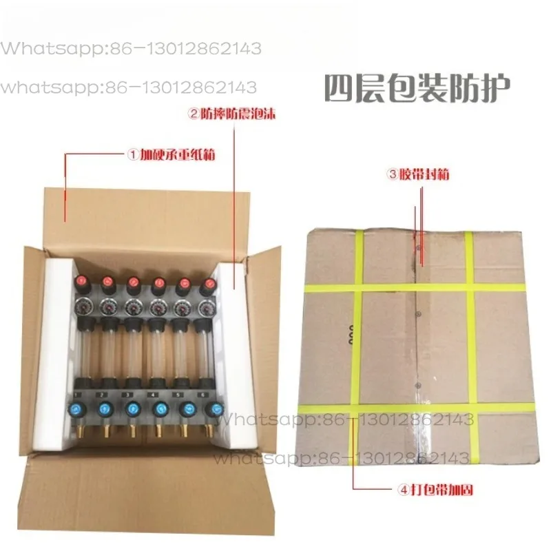 Injection Molding Machine Water Drain Flow Controller Diverter Valve With Temperature Gauge Water Circuit Regulator