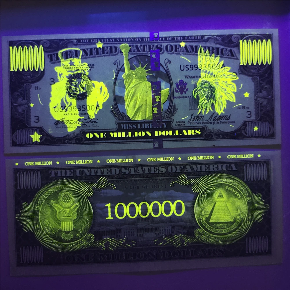 Copy US One Million Dollars Fake Money Paper Bills BanknotesNon-currency Miss Liberty Dollar