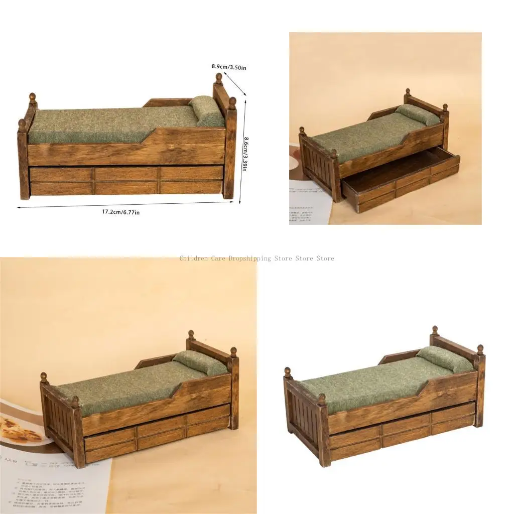 

Miniature Modern Bed Furniture Set For Architectural Models And Collections