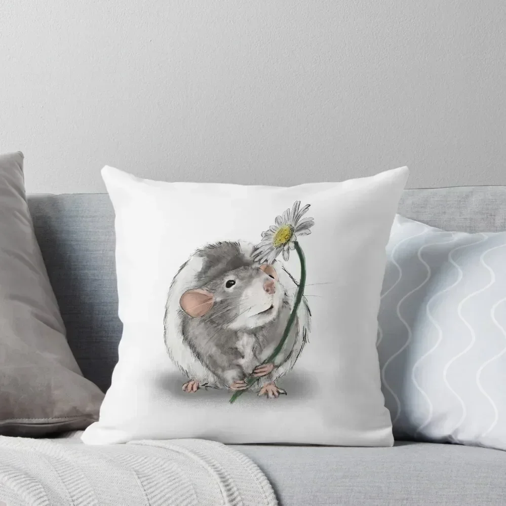 

A Rat and a Daisy Throw Pillow Ornamental Pillow Sofas Covers Decorative pillow case pillowcase